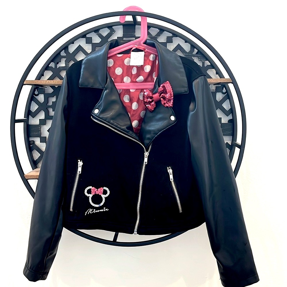 ⭐️⭐️⭐️ Official Disney Kids Minnie Bomber Jacket (9-10)